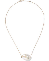 Mizuki 14 Karat Gold Pearl And Diamond Necklace One Size