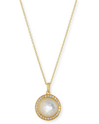 Ippolita 18k Gold Rock Candy Mini Lollipop Diamond Necklace In Mother Of Pearl