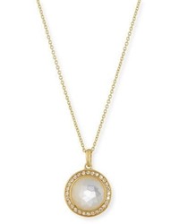 Ippolita 18k Gold Rock Candy Mini Lollipop Diamond Necklace In Mother Of Pearl