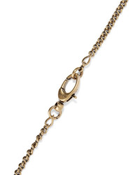Gucci Burnished Gold Tone Faux Pearl Necklace