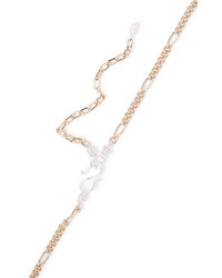 WALD Berlin Drop It Like Its Hot Gold Plated Shell And Pearl Necklace