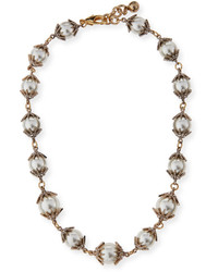 Lulu Frost Electra Pearly Crystal Cap Necklace
