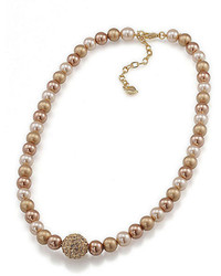 Carolee Faux Pearl Single Strand Necklace
