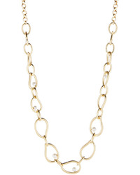 Fragments for Neiman Marcus Fragts Open Link Necklace W Simulated Pearls Gold