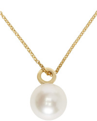 Sophie Bille Brahe Gold Pearl Simple Necklace