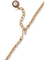 Loulou de la Falaise Gold Plated Glass And Pearl Necklace