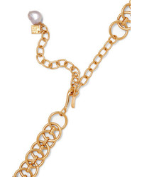 Loulou de la Falaise Gold Plated Pearl And Bead Necklace