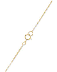 STONE AND STRAND Initial 14 Karat Gold Pearl Necklace