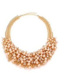 ABS by Allen Schwartz Jewelry Faux Pearl Cluster Bib Necklace