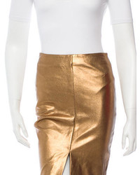 L'Agence Leather Skirt