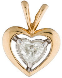 14k Diamond Heart Pendant