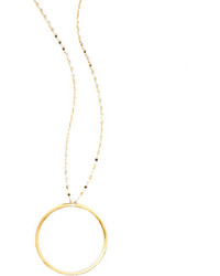 Lana 14k Gold Hoop Pendant Necklace