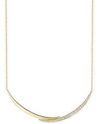 Penny Preville 18k Gold Overlapping Diamond Crescent Necklace