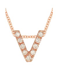 Bony Levy 18k Gold Pave Diamond Initial Pendant Necklace