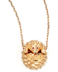 Boucheron 18k Pink Gold Herisson Hedgehog Pendant Necklace