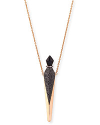Diane Kordas 18k Rose Gold Diamond Black Onyx Perfume Amulet Pendant Necklace