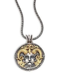 Konstantino 18k Yellow Gold Sterling Silver Zodiac Capricorn Pendant