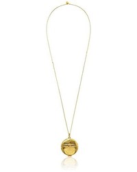House Of Harlow 1960 14k Yellow Gold Plated Medallion Locket Necklace 28