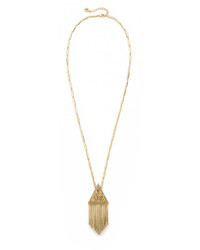 House Of Harlow 1960 Golden Hour Fringe Pendant Necklace