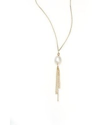 EFFY 75mm Pearl Tassel 14k Yellow Gold Pendant Necklace