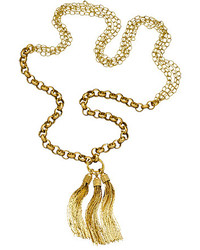 Ali Ny Gold City 3 Tassel Necklace