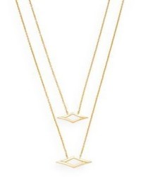 Gorjana Alma 18k Goldplated Double Layer Pendant Necklace
