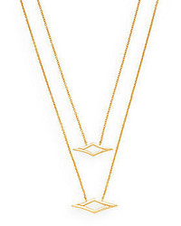 Gorjana Alma 18k Goldplated Double Layer Pendant Necklace