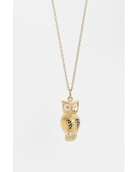 Anna Beck Animals Long Owl Pendant Necklace