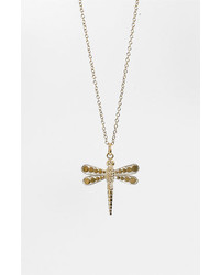 Anna Beck Animals Long Dragonfly Pendant Necklace Gold Silver