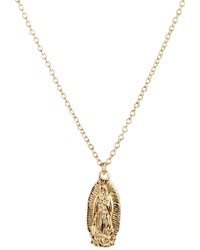 Asos Saint Christopher Long Pendant Necklace Gold