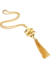 Ben-Amun Ben Amun Long Pendant And Tassel Necklace In Gold