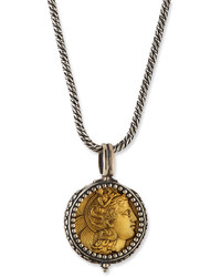 Konstantino Bronze Athena Coin Pendant Necklace