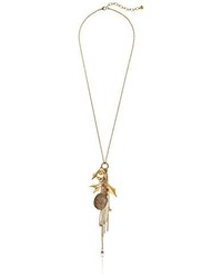 The Sak Charm Gold Tassel Pendant Necklace