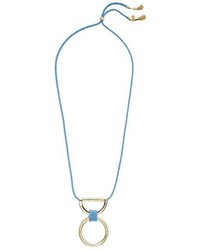Rebecca Minkoff Climbing Rope Pendant Necklace With Metal Drop Necklace