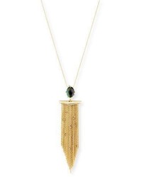 Alexis Bittar Crystal Studded Tassel Pendant Necklace