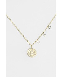 Meira T Dazzling Diamond Disc Pendant Necklace