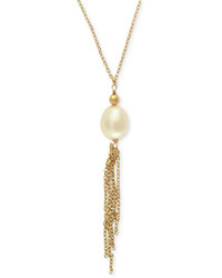 Effy Cultured Freshwater Pearl And Chain Tassel Pendant In 14k Gold