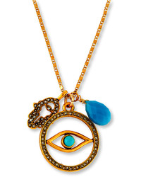 Sequin Evil Eye Talisman Pendant Necklace