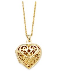 Giani Bernini 24k Gold Over Sterling Silver Necklace Filigree Heart Locket