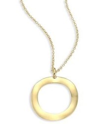 Ippolita Glamazon 18k Yellow Gold Wavy Circle Pendant Necklace
