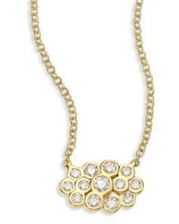 Ippolita Glamazon Stardust Triple Petite Diamond 18k Yellow Gold Pendant Necklace
