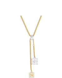 Givenchy Gold And Silver Two Tone 4g Pendant Necklace
