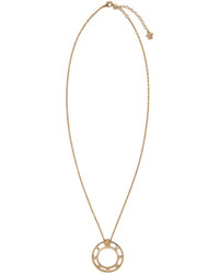 Versace Gold Large Logo Pendant Necklace
