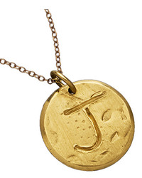 Page Sargisson Gold Letter Pendant Necklace