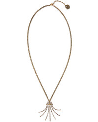 Lanvin Gold Palm Pendant Necklace