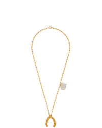 Alighieri Gold Pearl The Flashback And The River Necklace