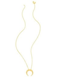 Gorjana Gold Plated Brass Cayne Crescent Pendant Necklace