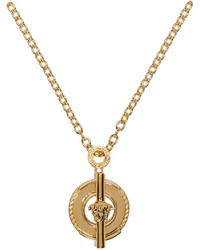 Versace Gold Ring Pendant Necklace