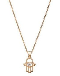 Chopard Happy Diamonds Hamsa Hand Diamond 18k Rose Gold Pendant Necklace