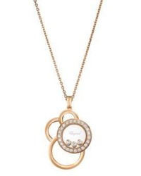 Chopard Happy Dreams Diamond 18k Rose Gold Pendant Necklace